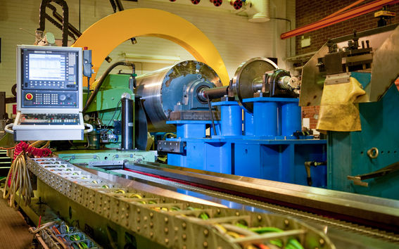 Photograph of machinery at ENG workshop