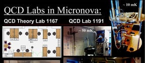 Cryostats and measurement equipment in QCD Labs