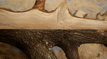 Whole oak sawed by Jaakko Torvinen to create custom joinery.