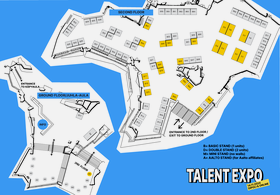 Updated map of Talent Expo fair area