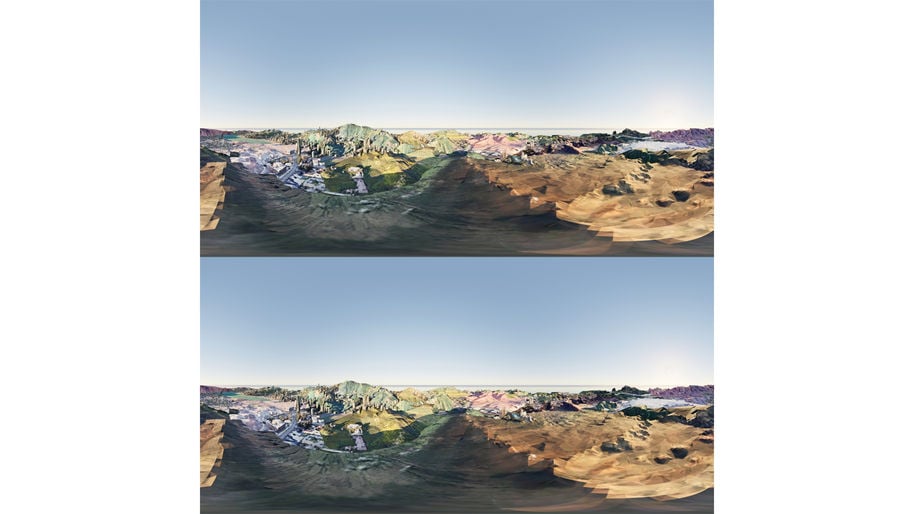 3D built mountain landscape